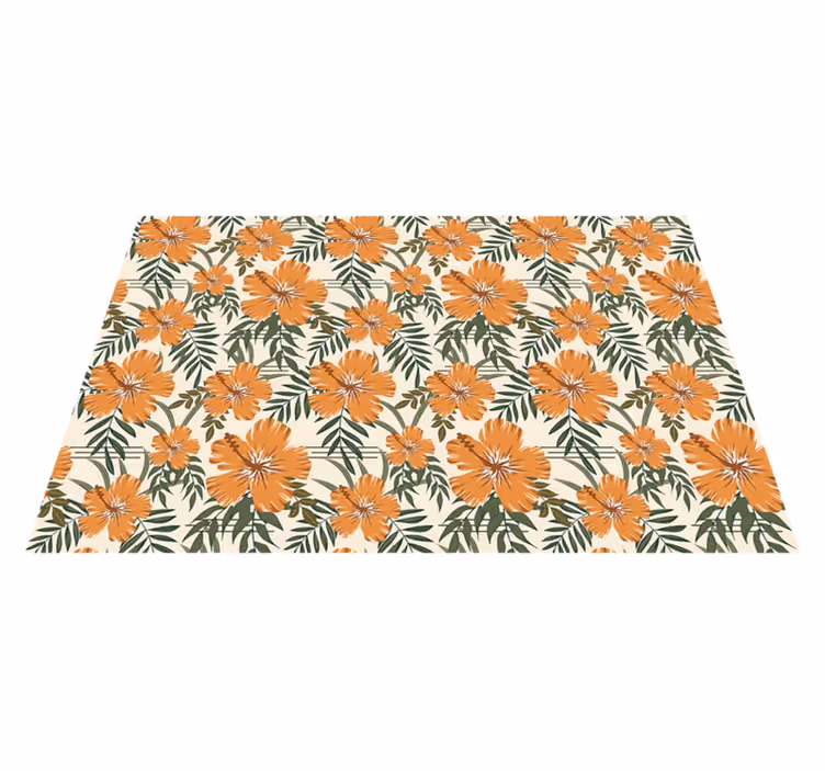 Individual para mesa original patrón floral tropical - TenVinilo