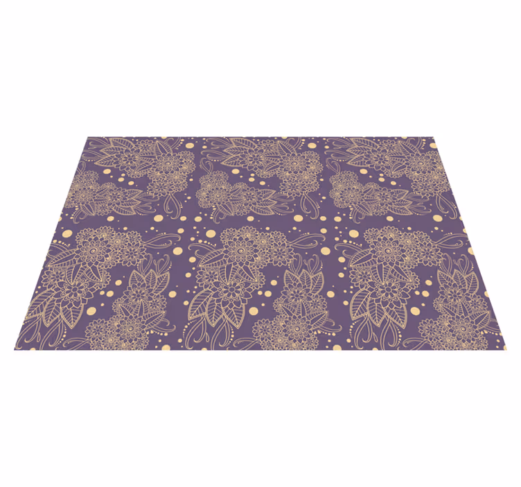 Mantel individual floral paisley morado - TenVinilo