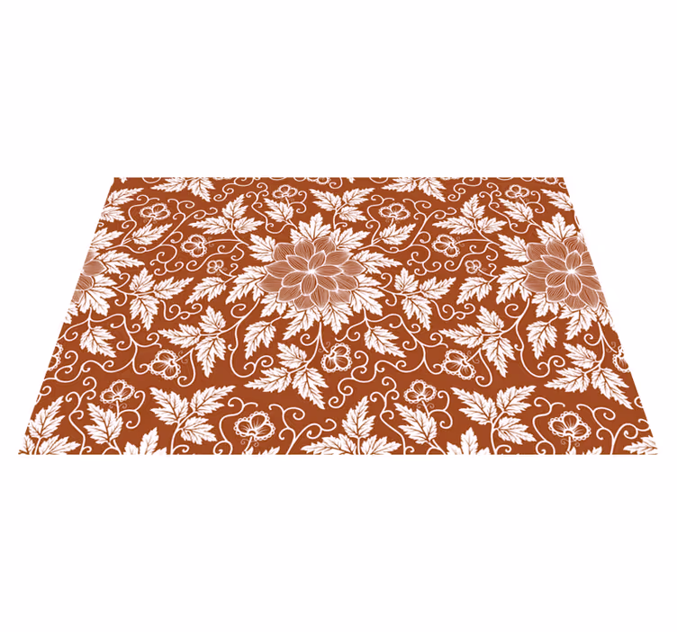 Individual para mesa patrón estampado floral - TenVinilo