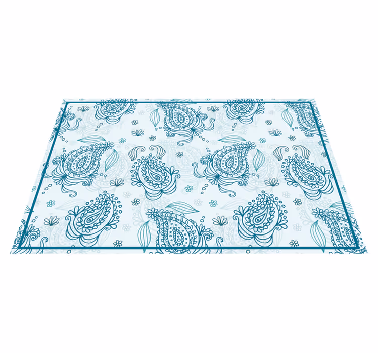 Individual para mesa patrón floral intrincado - TenVinilo