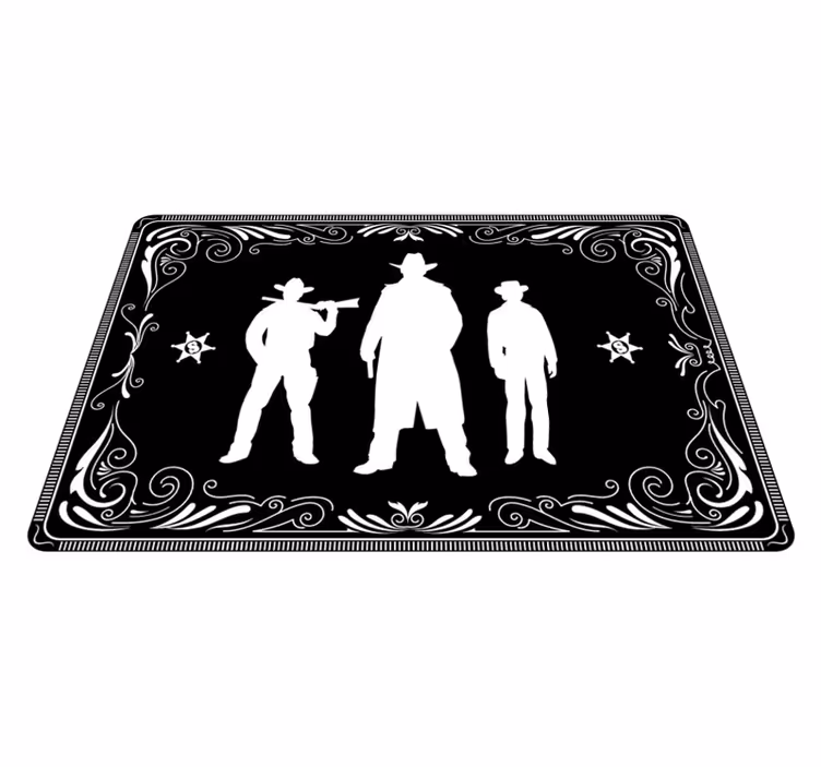 Mantel individual vaquero blanco y negro - TenVinilo