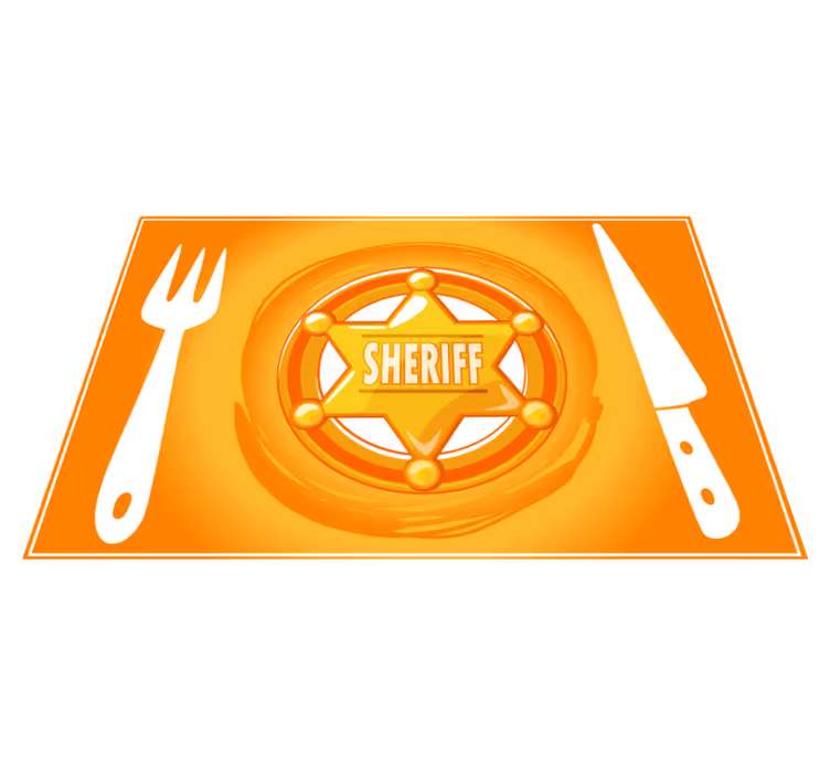 Individual para mesa original tema estrella sheriff - TenVinilo