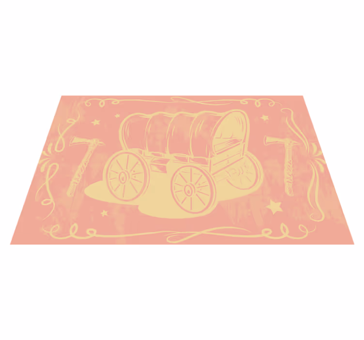 Individual para mesa original ilustración de carro vintage - TenVinilo