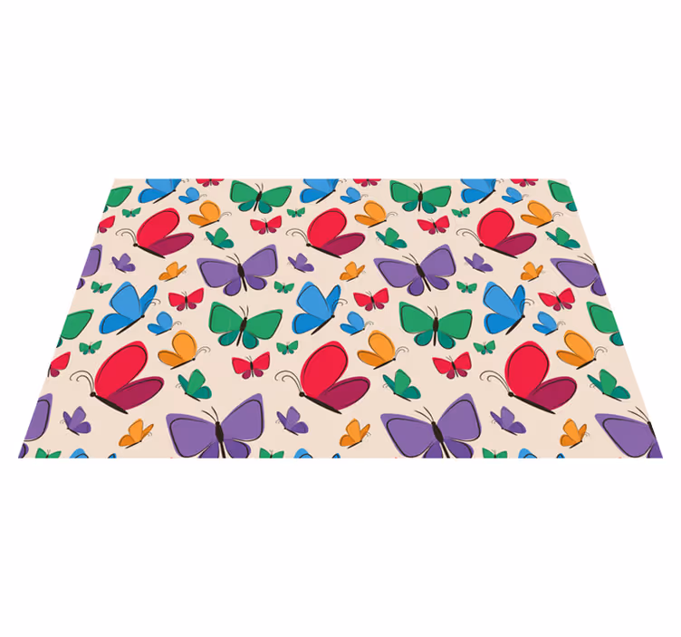 Individual para mesa original arreglo de mariposas coloridas - TenVinilo