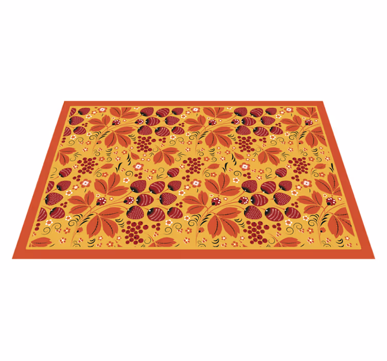 Individual para mesa original patrón floral colorido - TenVinilo