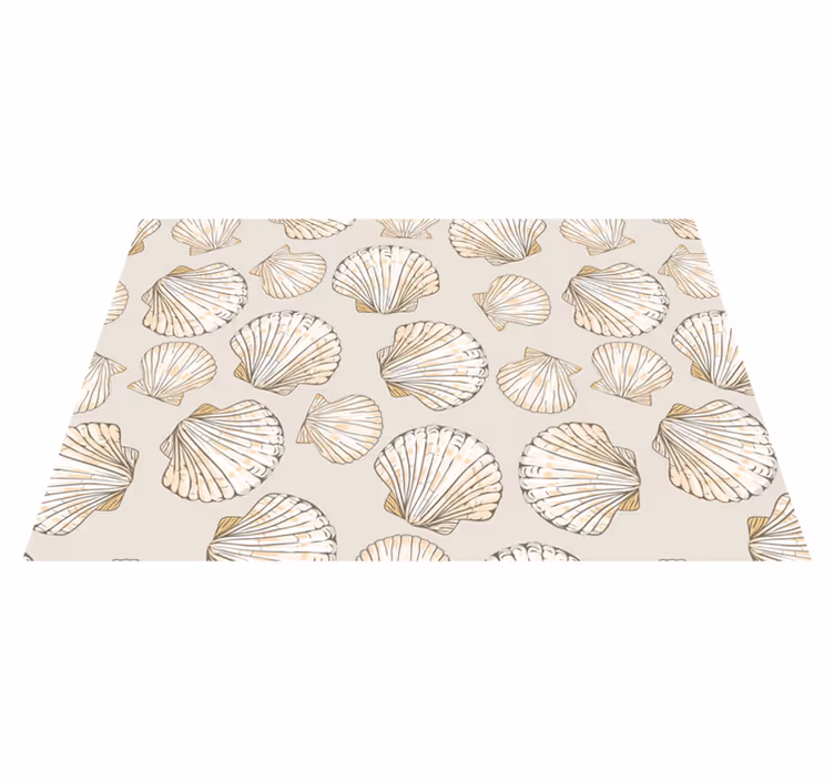 Mantel individual conchas vintage beige - TenVinilo