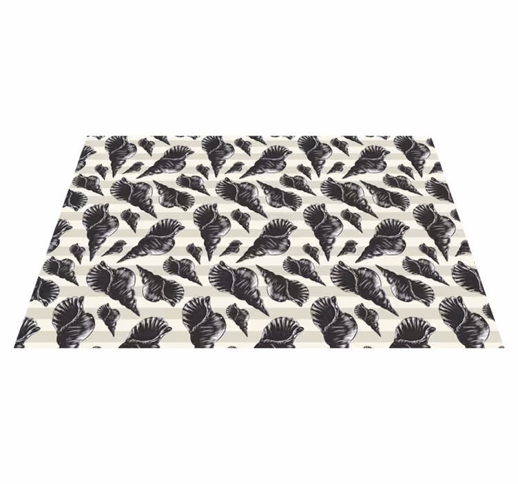 Individual mesa moderno elegantes motivos de conchas - TenVinilo