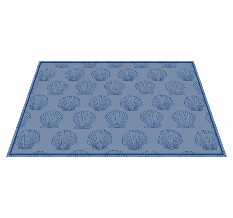 Individual para mesa original patrón de conchas elegante - TenVinilo