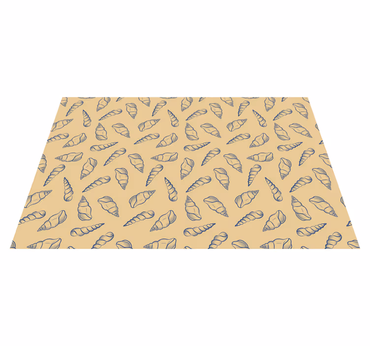 Individual para mesa patrón superficie de conchas - TenVinilo