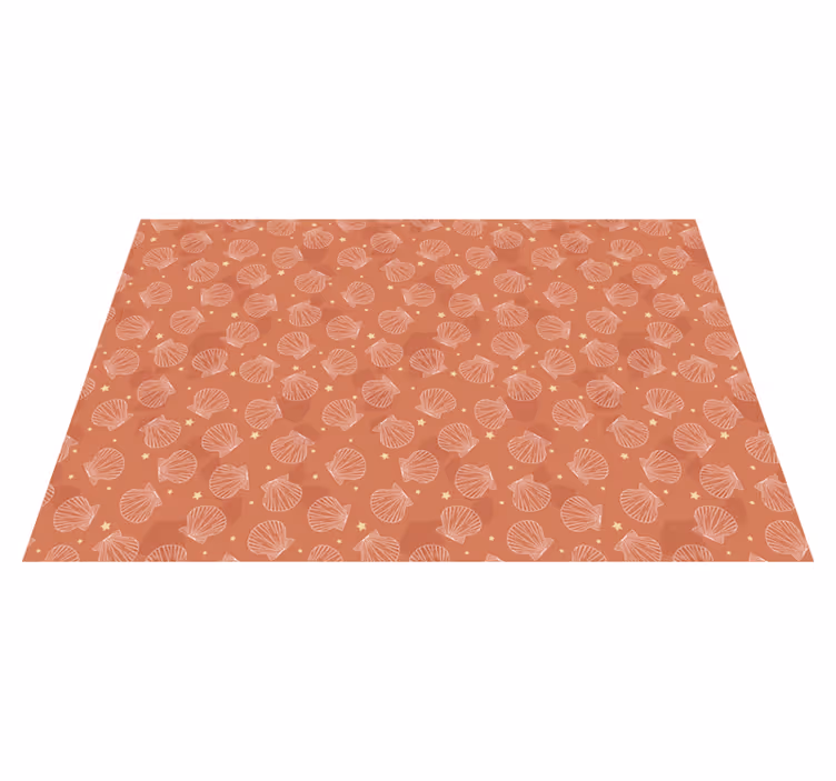 Individual para mesa patrón con diseño de conchas - TenVinilo