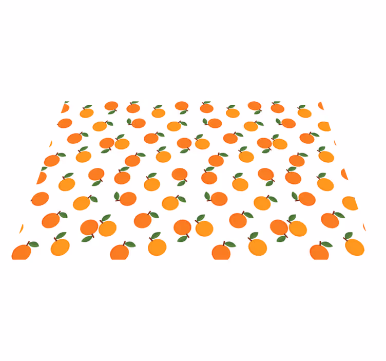 Individual para mesa original patrón de frutas naranjas - TenVinilo