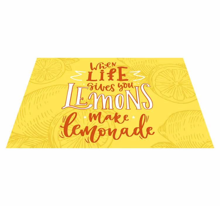 Individual para mesa frases limones y motivación - TenVinilo