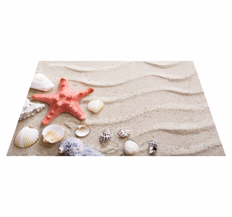Individual para mesa original escena de playa con estrellas - TenVinilo