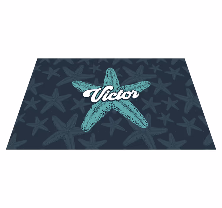 Individual mesa personalizable estrella de mar personalizada - TenVinilo