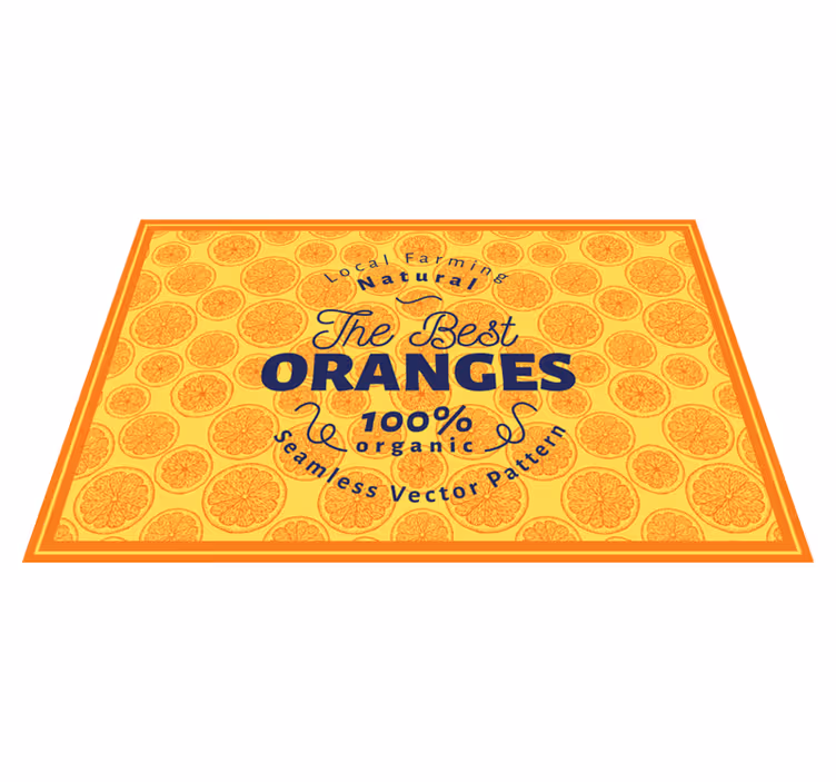Individual para mesa original patrón de rodajas de naranja - TenVinilo