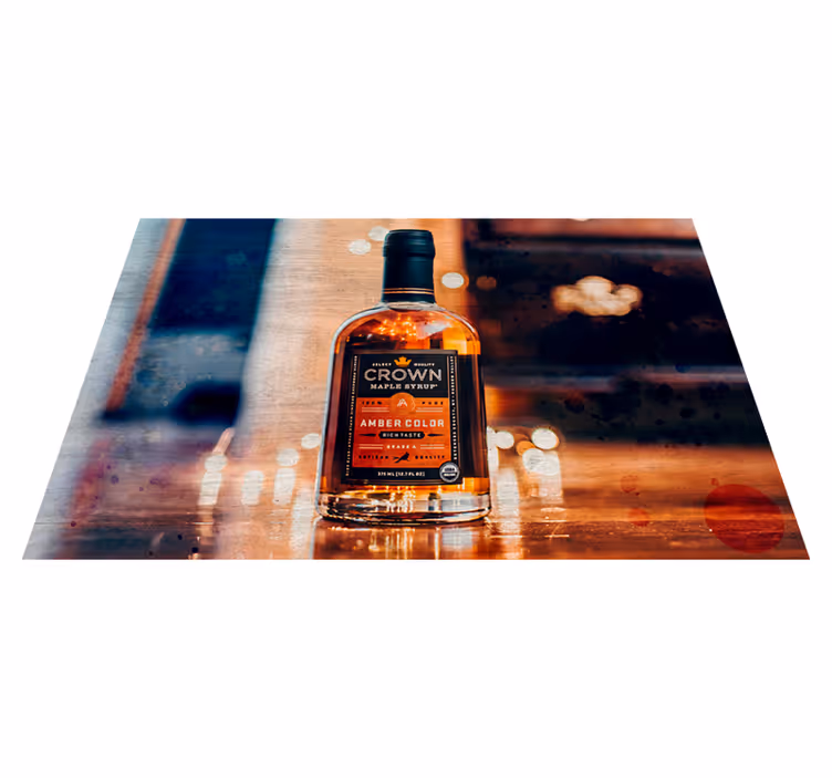Individual para mesa original botella con humo - TenVinilo