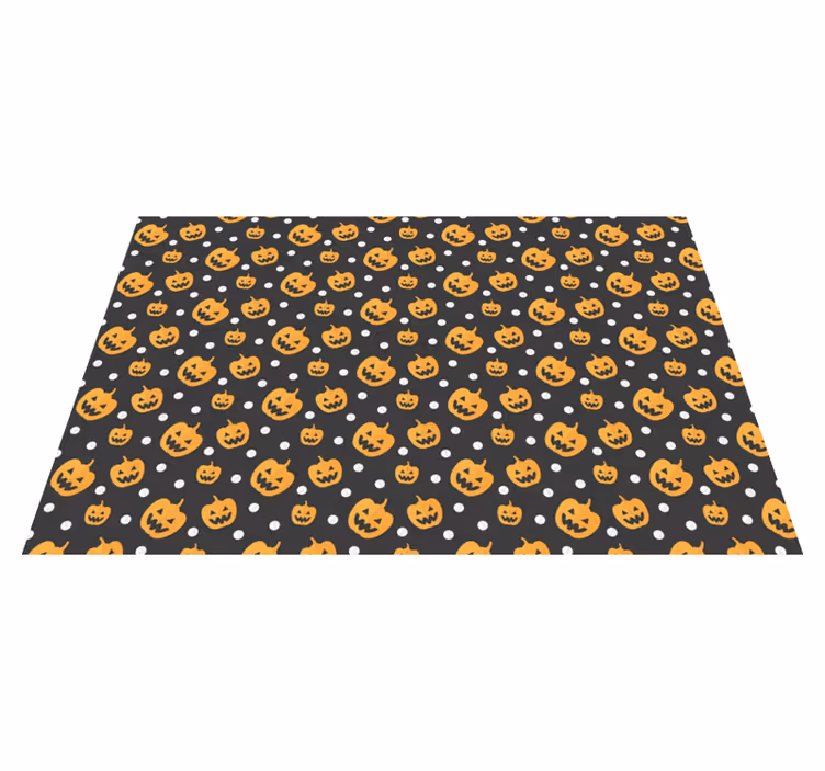 Individual para mesa halloween patrón de calabazas - TenVinilo