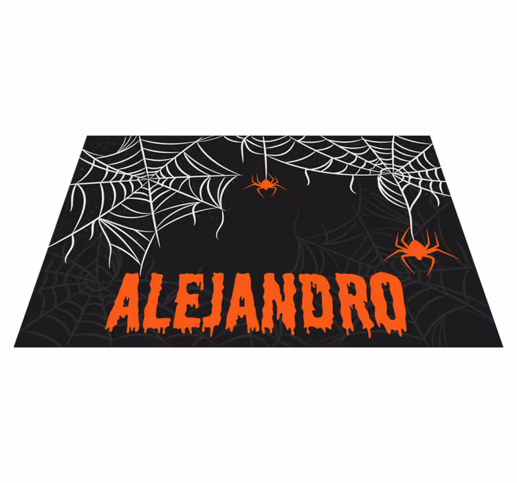Individual para mesa halloween redes arañas espeluznantes - TenVinilo