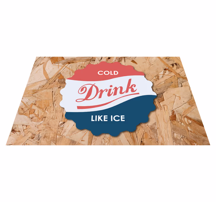 Individual para mesa frases bebida fría como el hielo - TenVinilo