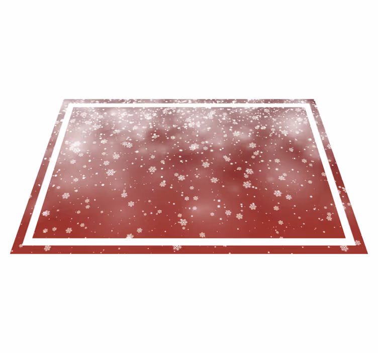 Individual para mesa navideño escena de copos festivos - TenVinilo