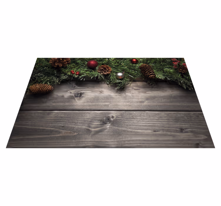 Individual para mesa navideño arreglo de piñas festivas - TenVinilo