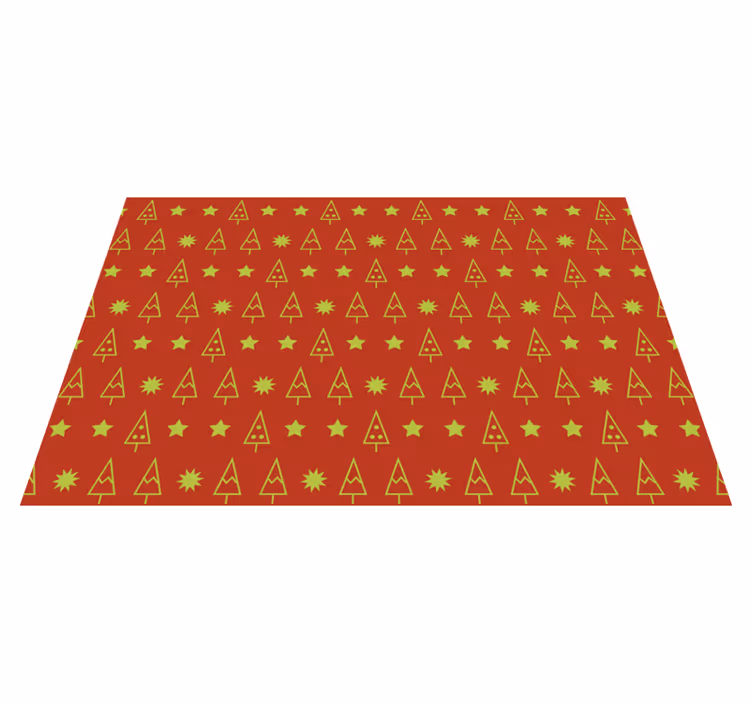 Individual para mesa navideño patrón de Árbol festivo - TenVinilo