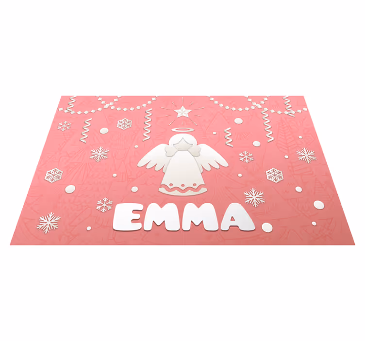 Individual para mesa navideño tema Ángel festivo - TenVinilo