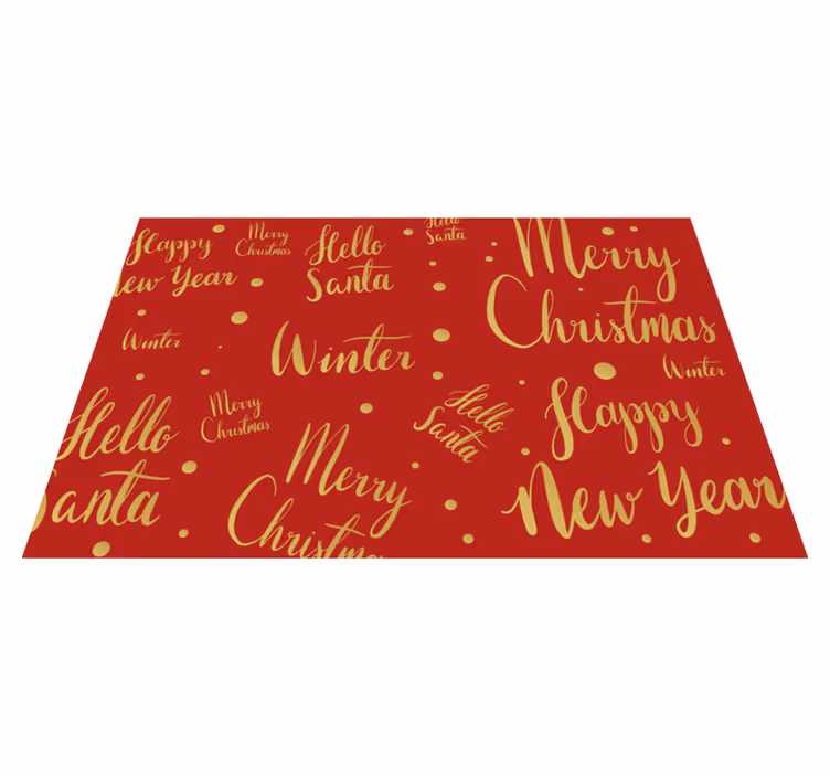 Individual para mesa navideño patrones festivos - TenVinilo