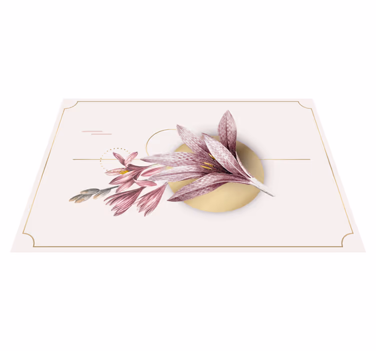 Individual para mesa original arreglo floral elegante - TenVinilo