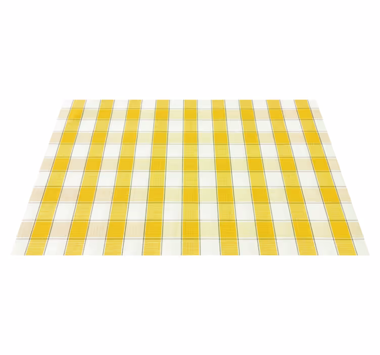 Individual para mesa patrón cuadro amarillo - TenVinilo