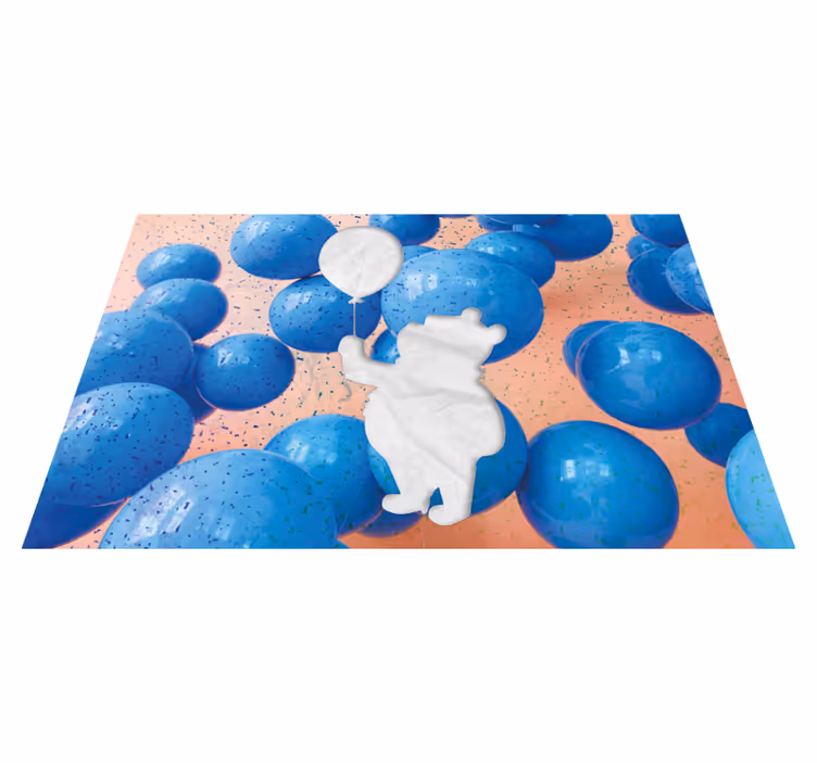 Individual para mesa infantil oso con globo - TenVinilo