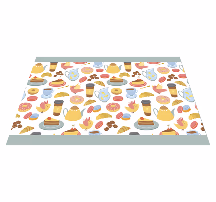 Individual para mesa infantil patrones de postres coloridos - TenVinilo