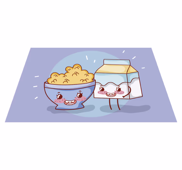 Individual para mesa infantil compañeros de snack felices - TenVinilo