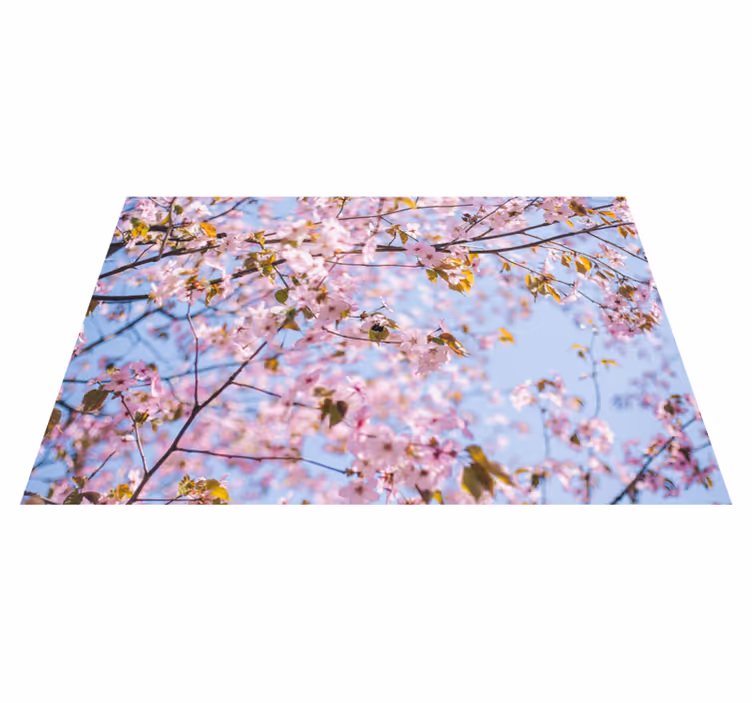 Individual para mesa patrón flor de cerezo en flor - TenVinilo