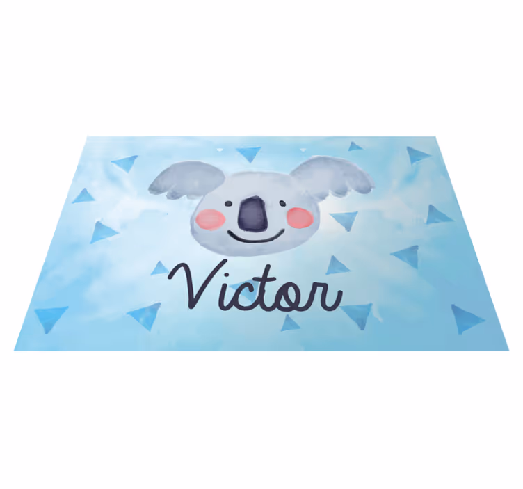 Individual para mesa infantil cara de koala linda - TenVinilo