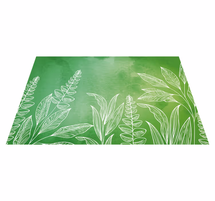 Individual para mesa infantil juego de té con hojas - TenVinilo