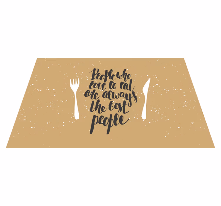 Individual para mesa frases cita con tenedores - TenVinilo