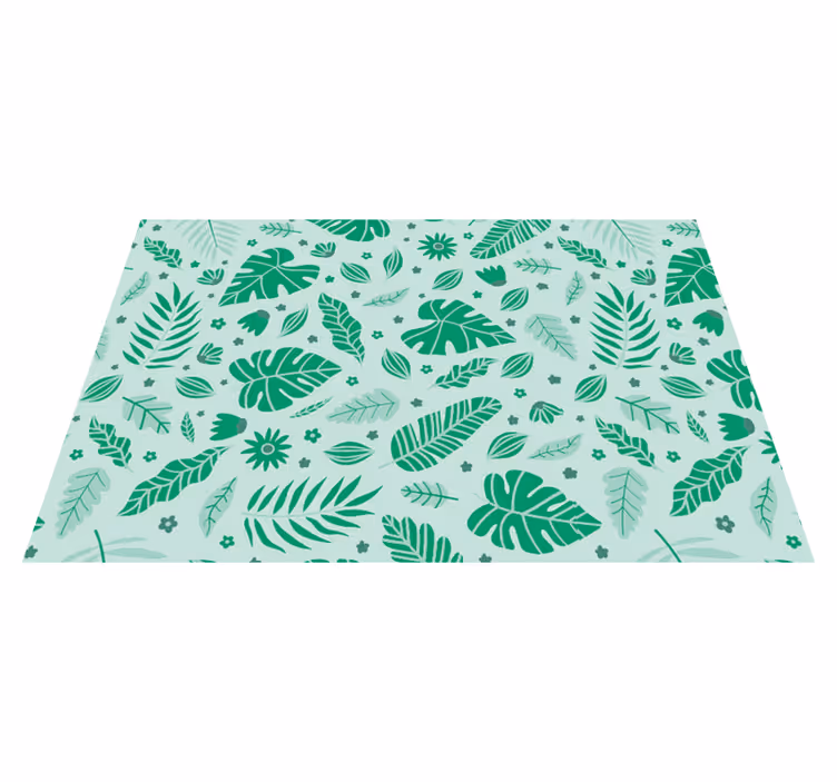 Individual para mesa original patrones verdes foliosos - TenVinilo