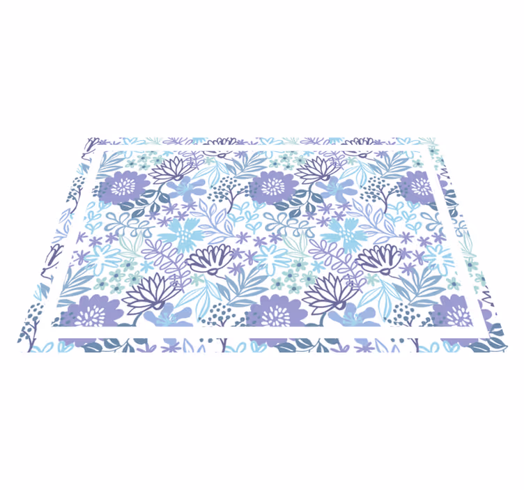 Individual para mesa original superficie texturada floral - TenVinilo