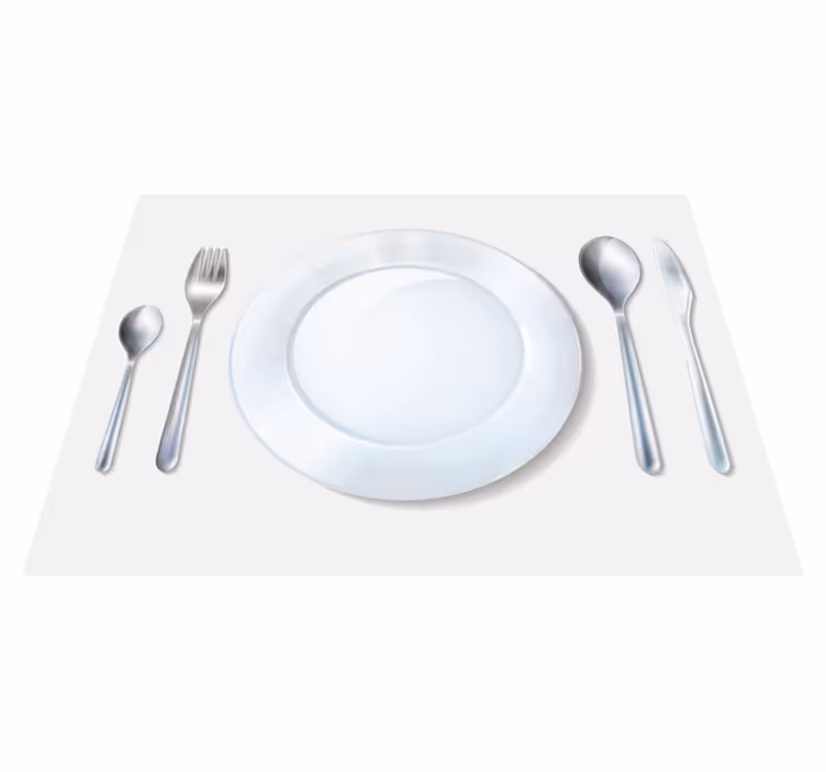 Individual mesa moderno ajuste de platos elegante - TenVinilo