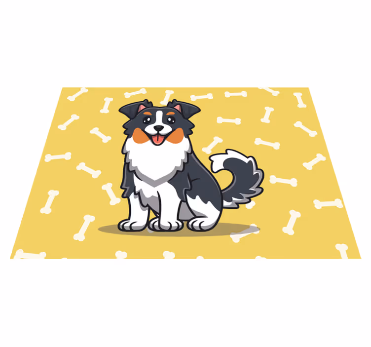 Individual para mesa infantil personaje de perro lindo - TenVinilo