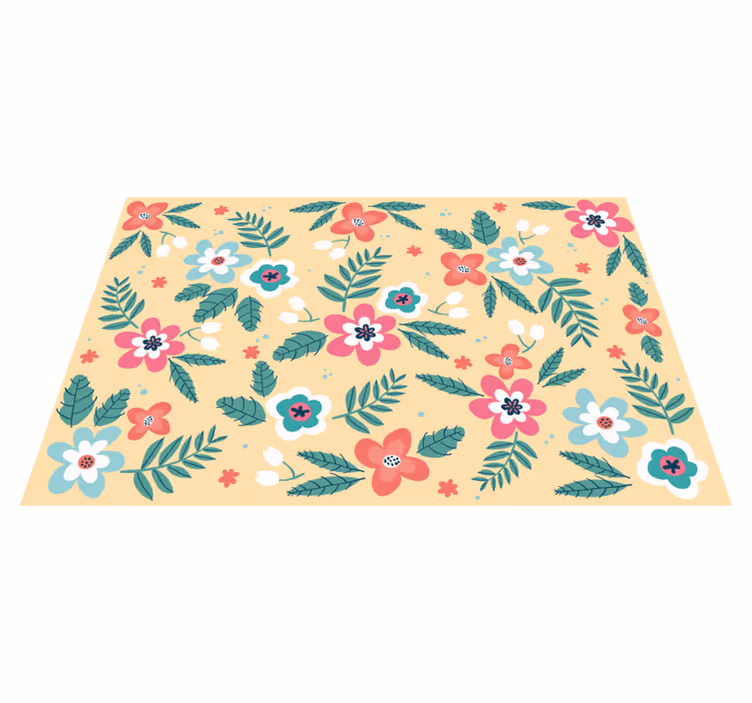 Individual para mesa original diseño floral - TenVinilo