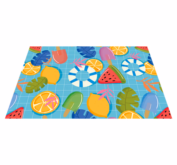Individual para mesa infantil frutas y helados - TenVinilo