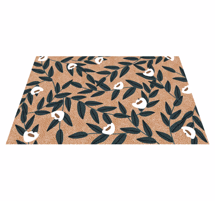 Individual para mesa patrón funda de hojas - TenVinilo