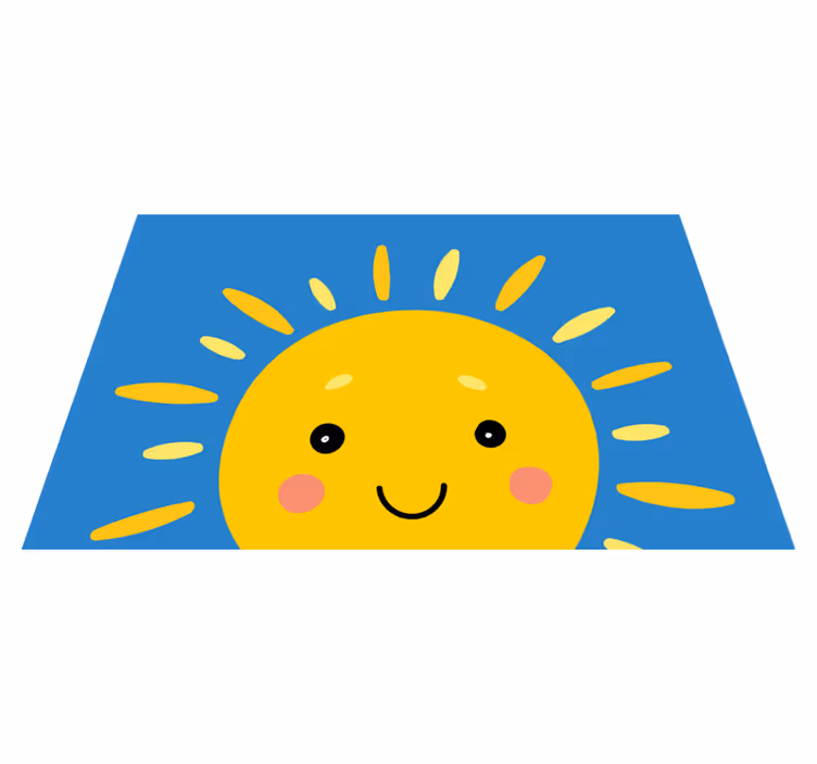 Individual para mesa infantil cara de sol sonriente - TenVinilo