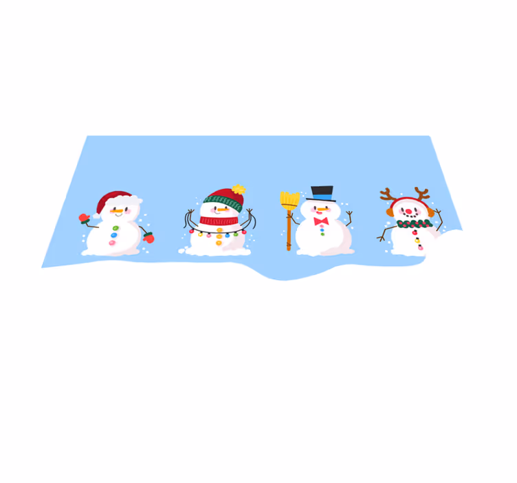 Individual para mesa navideño colección de muñecos de nieve - TenVinilo