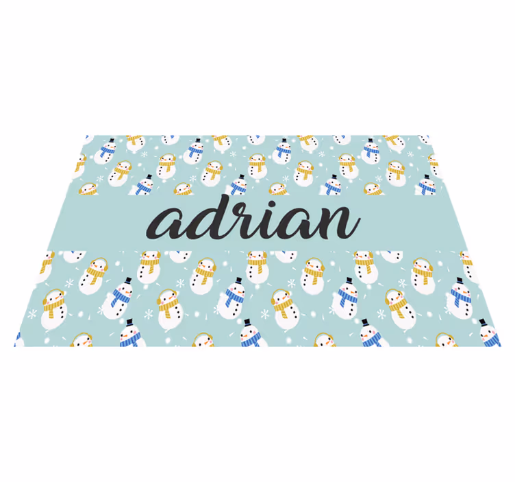 Individual para mesa navideño diseño de muñeco de nieve - TenVinilo