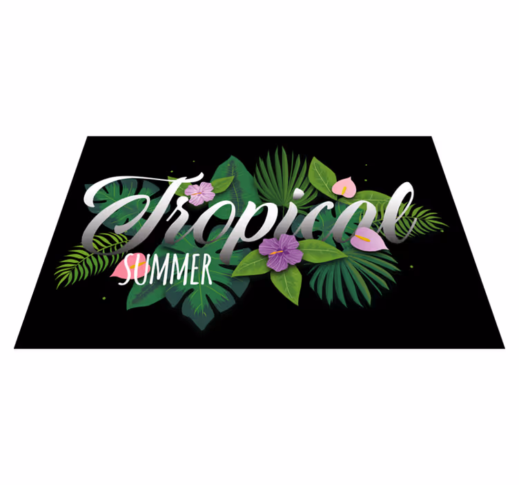 Manteles individuales con nombre Verano tropical - TenVinilo