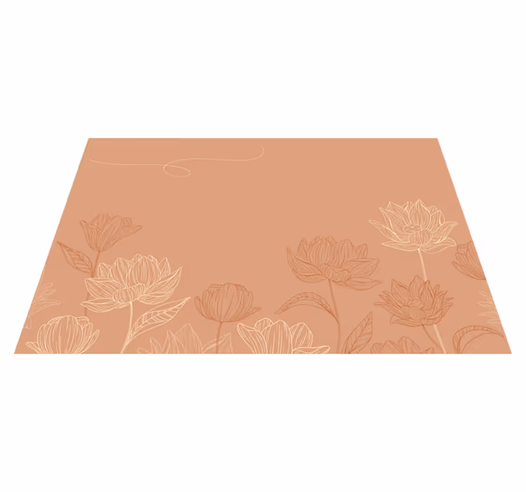 Individual para mesa original arreglo floral de té - TenVinilo