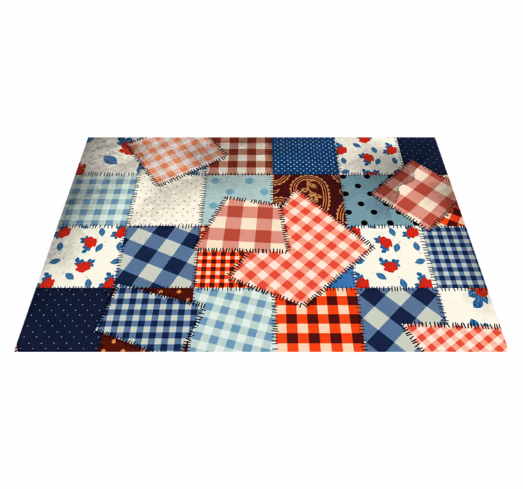 Individual para mesa patrón diseño de patchwork - TenVinilo